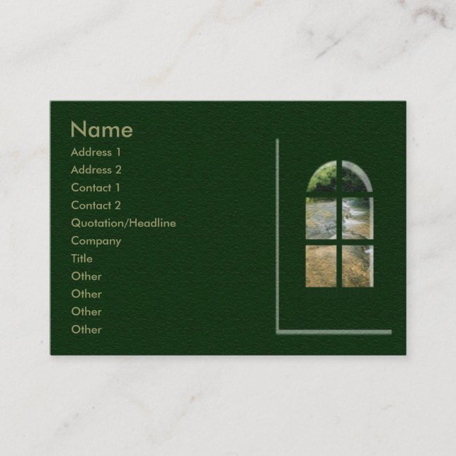 Zen-Window-profilkort Visitkort (Framsida)