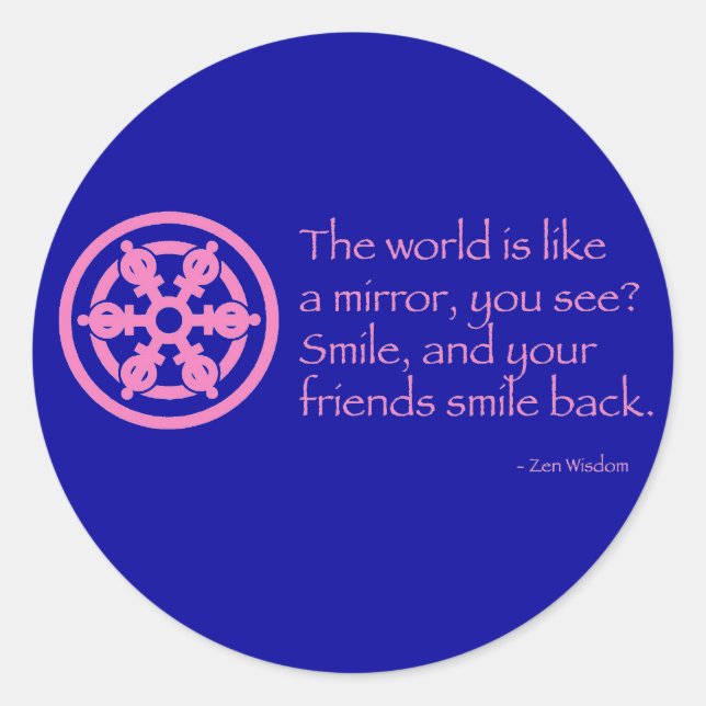 Zen Wisdom Runt Klistermärke (Framsida)