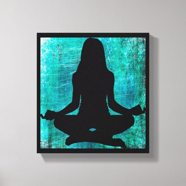 Zen Woman Doing Yoga Meditation Canvas Wall (Framsida)