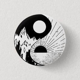 Zen Yin Yang Black White Knapp
