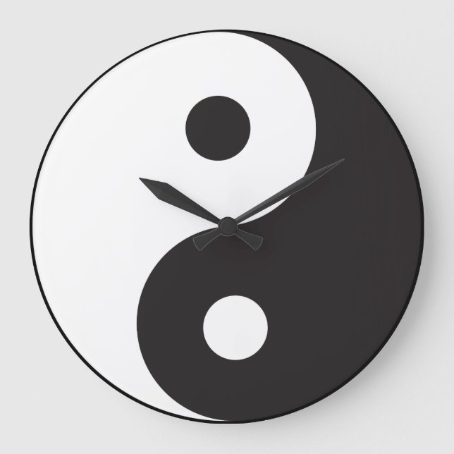 Zen Yin Yang Stor Klocka (Framsida)