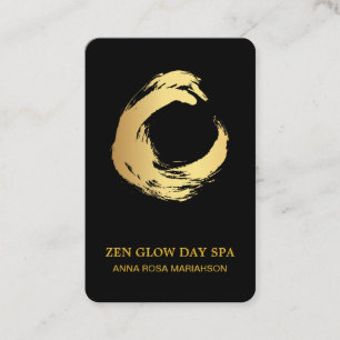 *~* Zen Yoga Abstrakt Guld Push Meditation Reiki Visitkort