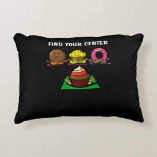 Zen Yoga Donut hittar ditt center-meditation Prydnadskudde