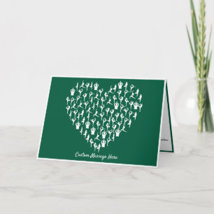 Zen Yoga har hjärta Design Note Card Kort