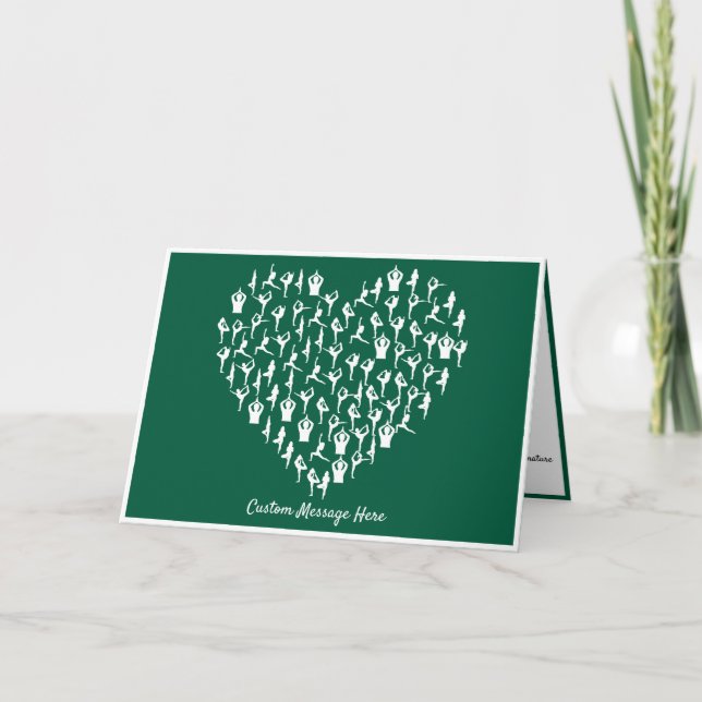 Zen Yoga har hjärta Design Note Card Kort (Framsida)