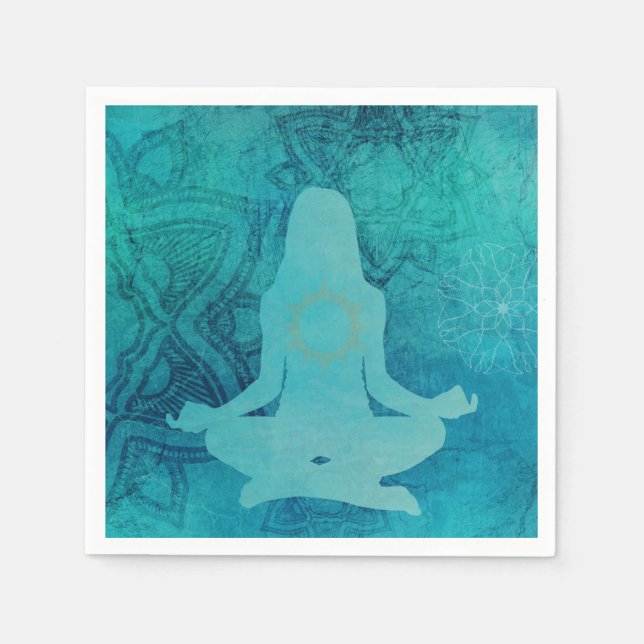 Zen Yoga Lotus Meditation Chakra Heart Pappersservett (Framsidan)
