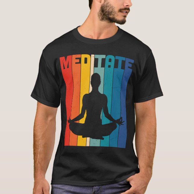 Zen Yoga Meditate Meditation Coola Graphic Plus Si T Shirt (Framsida)