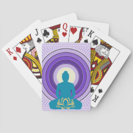 Zen Yoga Meditation Buddha Lila & Blue Casinokort