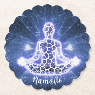 Zen Yoga Meditation Chakra Andlig Energy Lotus Underlägg Papper