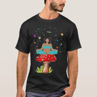 Zen Yoga Meditation Gravida Kvinnor Svamp Buddha T Shirt