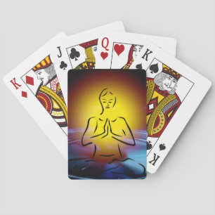 Zen Yoga Meditation Lotus Namaste Andlig Casinokort