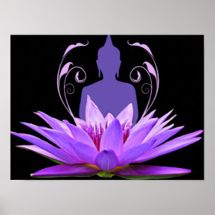 Zen Yoga Meditation Lotusblomma Poster