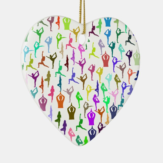 Zen Yoga Meditation Poses & Positions Julgransprydnad Keramik (Höger)