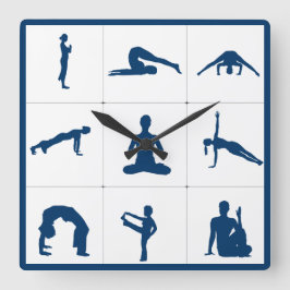 Zen Yoga Meditation-positioner Fyrkantig Klocka