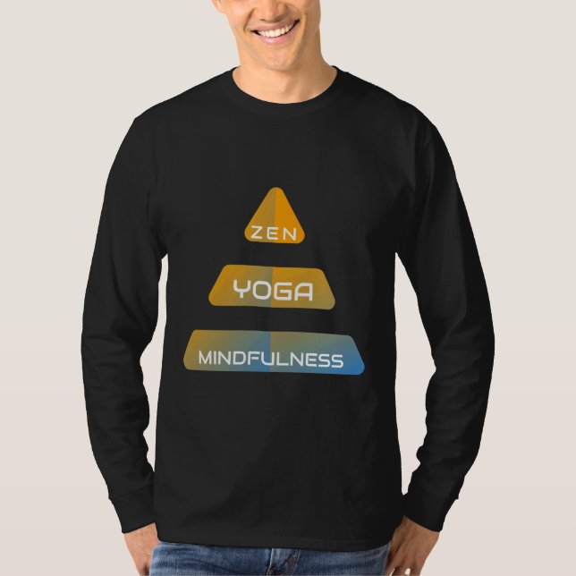 Zen Yoga Mindfulness 2 T Shirt (Framsida)