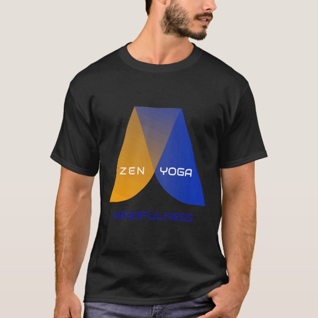 Zen Yoga Mindfulness 9 T Shirt (Framsida)
