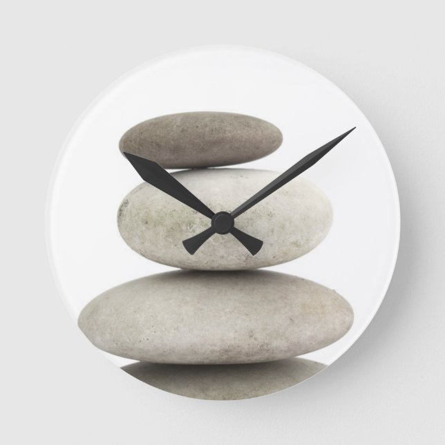 Zen yogo-stenar rund klocka (Framsida)