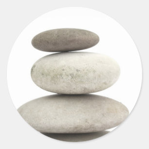 Zen yogo-stenar runt klistermärke