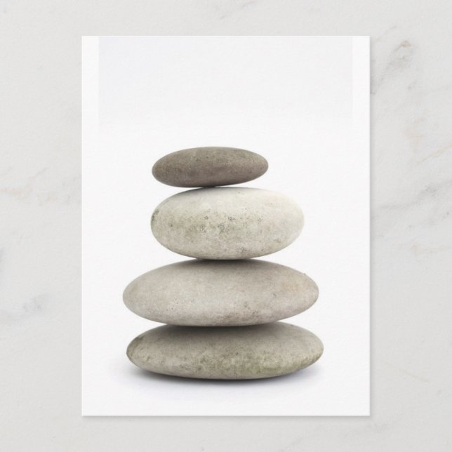 Zen yogo-stenar vykort (Framsida)