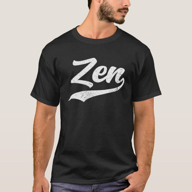 Zen Zen Meditating Meditation Yoga Namaste T Shirt (Framsida)