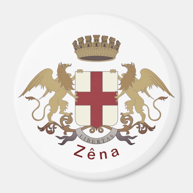 Zêna jackat av arm (Genova, Liguria) Magnet (Framsidan)