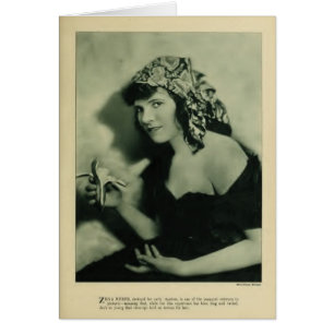 Zena Keefe 1920 vintage porträtt-kort Hälsningskort