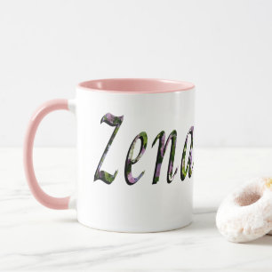 Zena namn, logotyp, mugg