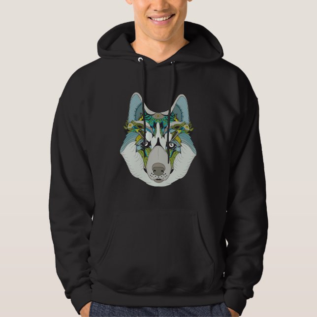 Zenart Patterned Husky Hoodie (Framsida)