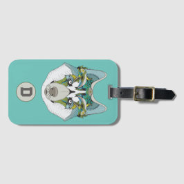 Zenart Patterned Husky Hund Blue Husky Ansikte Bagagebricka