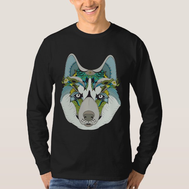 Zenart Patterned Husky T Shirt (Framsida)