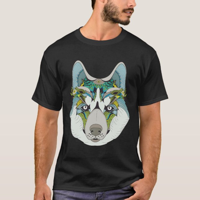 Zenart Patterned Husky T Shirt (Framsida)