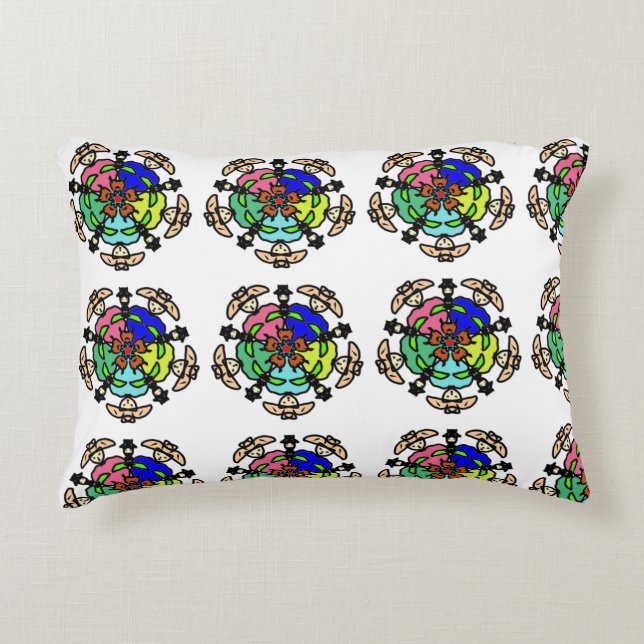 Zenbladmandala Prydnadskudde (Framsidan)