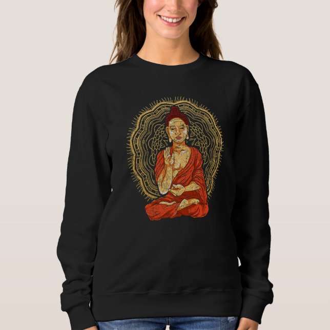 Zenbuddhism Buddhistisk Mandala Andlig Meditation T Shirt (Framsida)