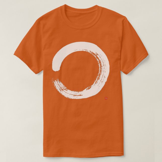 Zencirkel med konstnärligt Zen Enso-kalligrafi T Shirt (Design framsida)