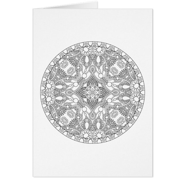 Zendala design hälsningskort (Framsidan)