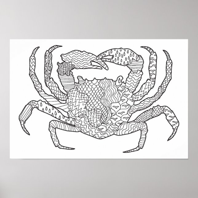 Zendoodle Crab 2 Poster (Framsidan)