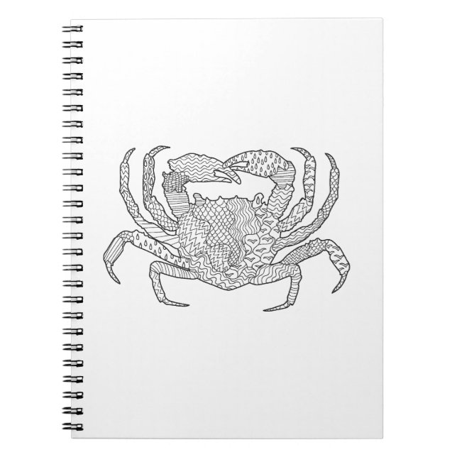 Zendoodle krabba anteckningsbok med spiral (Framsidan)