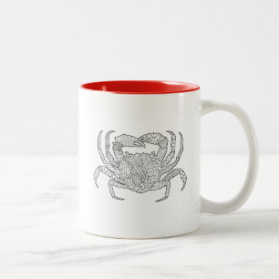 Zendoodle krabba Två-Tonad mugg