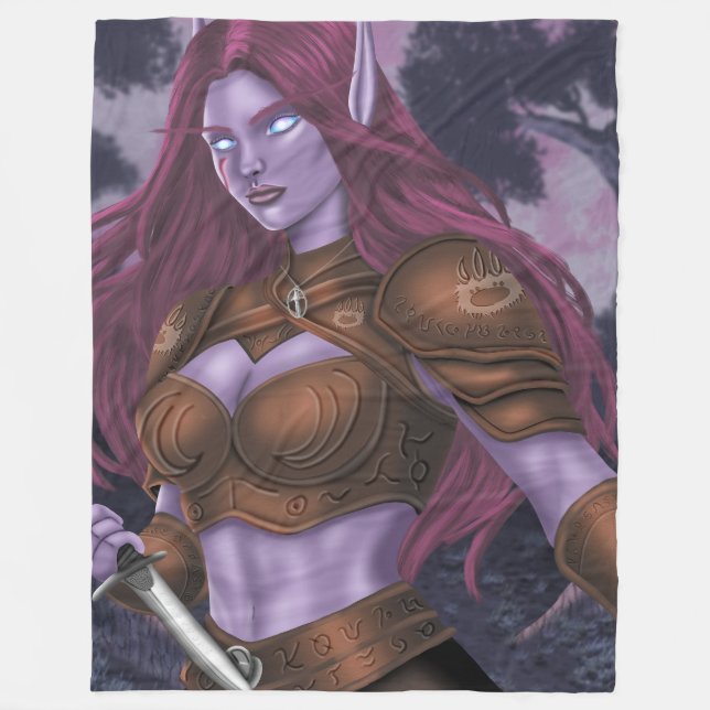 Zendyr i skogen fleecefilt (Framsidan)