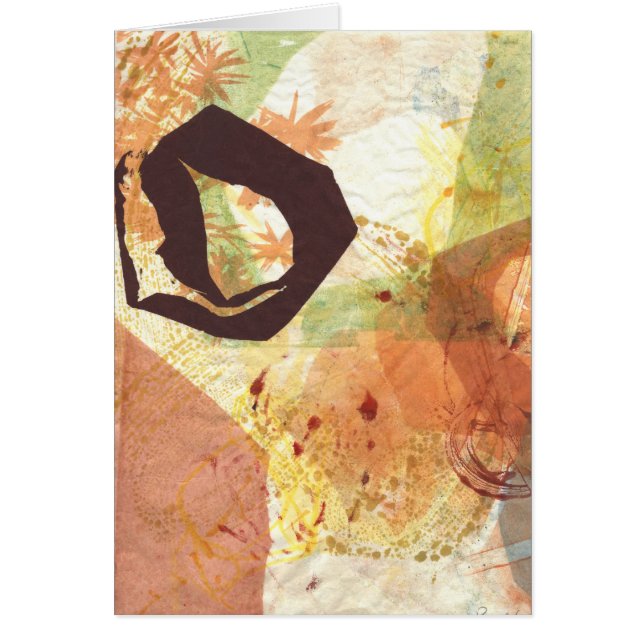 Zenen cirklar kortet för Enso passageabstrakt Hälsningskort (Framsidan)