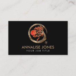 Zenen Enso cirklar och det Sakura träd Visitkort