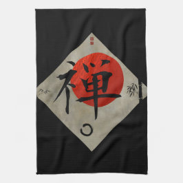 Zenen med Ensō cirklar #2 Kökshandduk