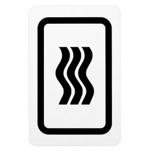 Zener Card   3 LODRÄT VÅGIGT LINJER Magnet