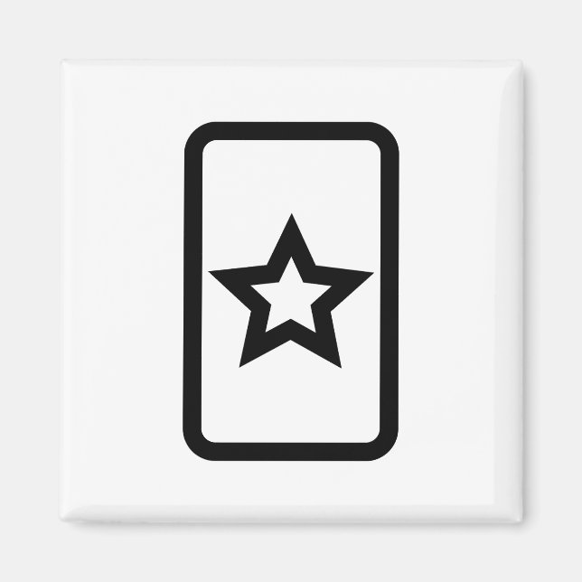 Zener Card | Ihålig 5-udd Magnet (Framsidan)