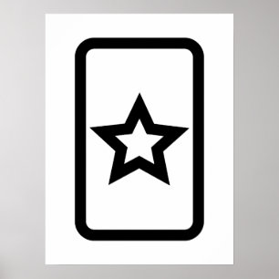 Zener Card   Ihålig 5-udd Poster