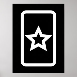 Zener Card Ihålig 5-udd Poster