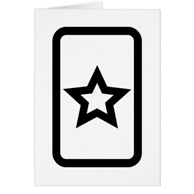 Zener Card | Ihåliga 5-pekskärmskort Hälsningskort (Framsidan)