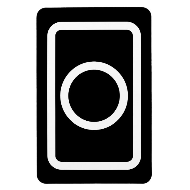 Zener Card | Ofylld cirkel Magnet (Vertikal)