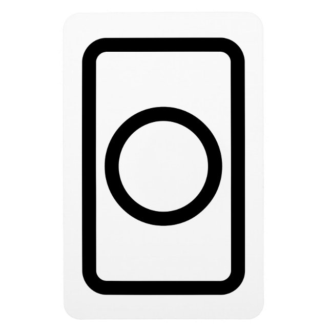 Zener Card | Ofylld cirkel Magnet (Vertikal)