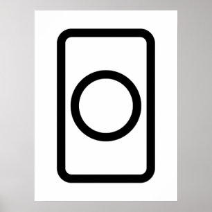 Zener Card Ofylld cirkel Poster